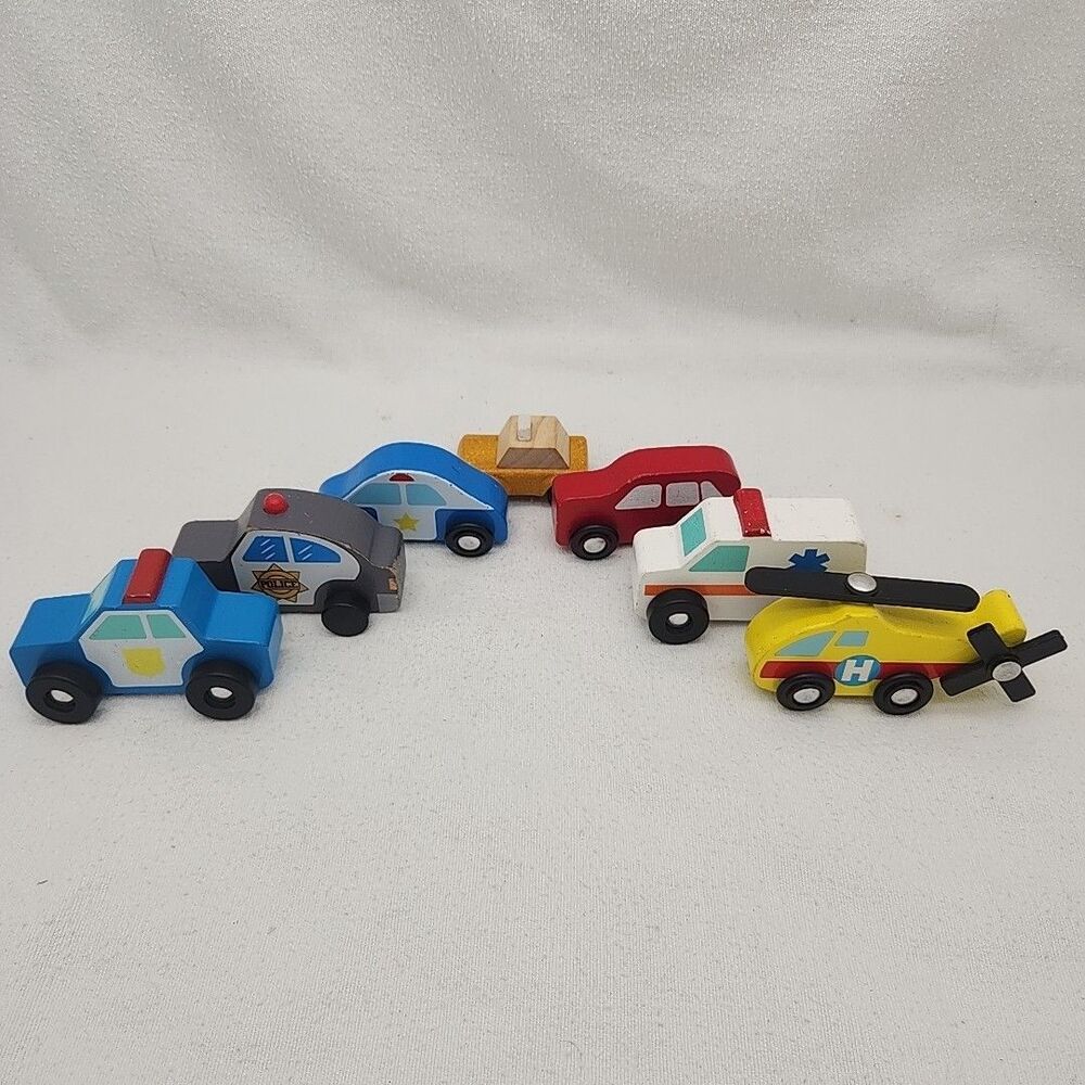 Cars Chunky Wooden Vehicles Horizon Group Mellisa & Doug Plantoys 7 Bundle Wood